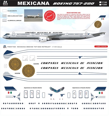 1:144 Mexicana ('retro' cs) Boeing 757-200