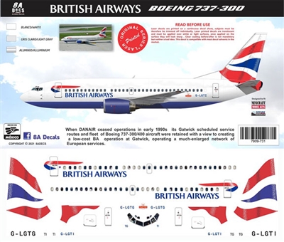 1:144 British Airways Boeing 737-300