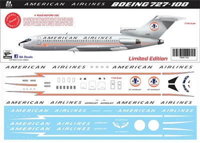 1:144 American Airlines Boeing 727-100