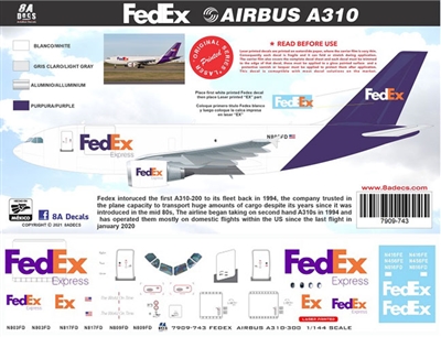 1:144 FedEx Airbus A.310-200 / -300