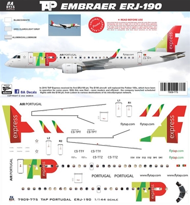 1:144 TAP Air Portugal Express Embraer 190