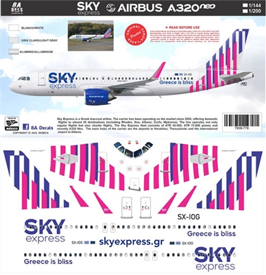 1:144 Sky Express Airbus A.320NEO 'Greece is Bliss'