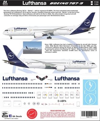 1:144 Lufthansa Boeing 787-9