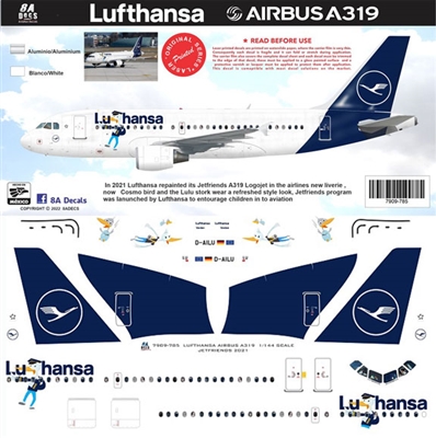 1:144 Lufthansa 'JetFriends 2021' Airbus A.319