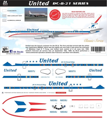 1:144 United Airlines Douglas DC-8-21