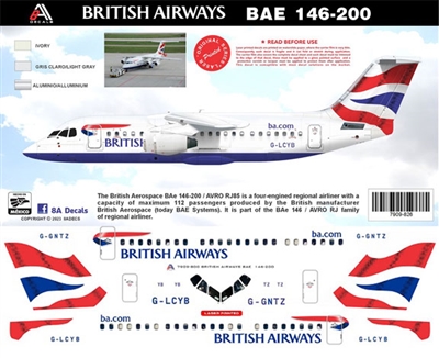 1:144 British Airways 'Union Flag' Bae 146-200