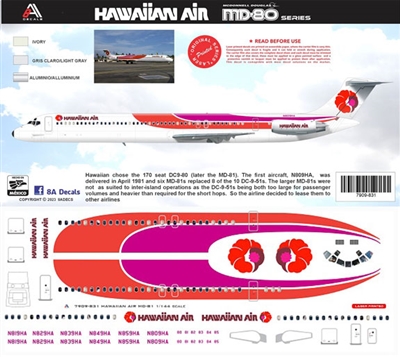 1:144 Hawaiian Airlines McDD MD80