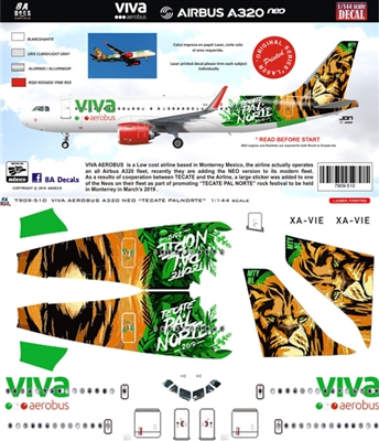 1:200 Viva Aerobus 'Neo Tecate Pal Norte (2019)' Airbus A.320