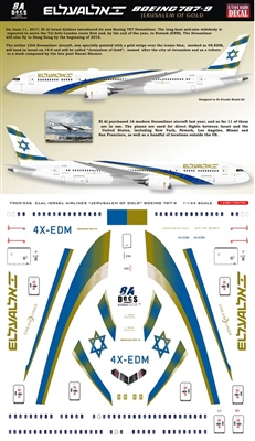 1:200 El Al 'Jerusalem of Gold' Boeing 787-9