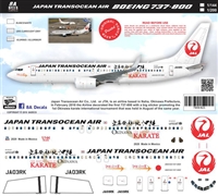 1:200 Japan TransOcean Air Boeing 737-800 'Karate'