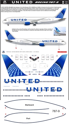 1:200 United Airlines (2019 cs) Boeing 787-9