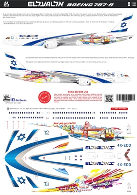 1:200 El Al Boeing 787-9 "KSFO KLAS"