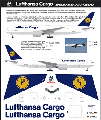 1:200 Lufthansa Cargo Boeing 777-2F