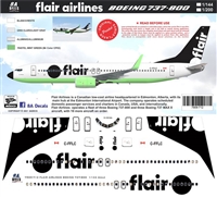 1:200 Flair Airlines Boeing 737-800