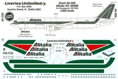 1:200 Alitalia Boeing 767-300ER