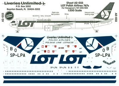 1:200 LOT Polish Boeing 767-200/-300ER