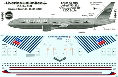 1:200 United Airlines Boeing 777-222