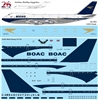 1:200 BOAC Boeing 747-136 (full laser decal with Gold Foil Elements)