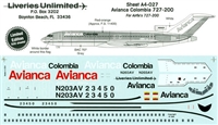 1:144 Avianca Columbia Boeing 727-200