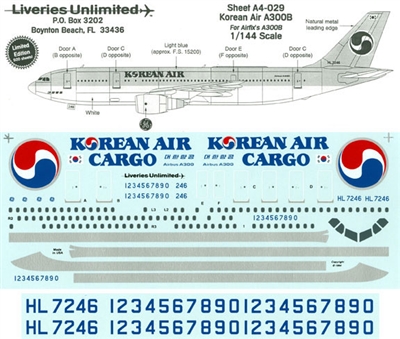 1:144 Korean Air Airbus A.300B