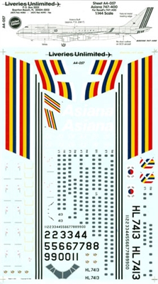1:144 Asiana Airlines Boeing 747-400