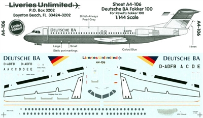 1:144 Deutsche BA Fokker 100