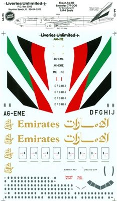 1:144 Emirates (o/c) Boeing 777-200