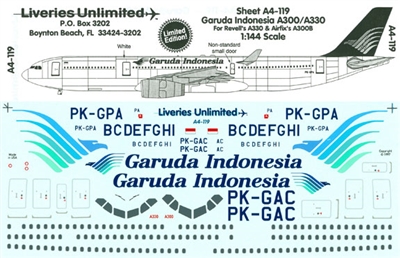 1:144 Garuda Airbus A.300B4 / A.330-300