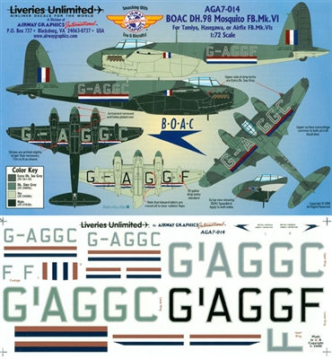 1:72 BOAC (WWII) Dh. Mosquito Mk VI