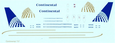 1:144 Continental Boeing 737-100/200/300/500
