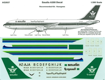 1:200 Saudia Airbus A.300-600