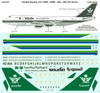1:200 Saudia Boeing 747's