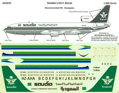 1:200 Saudia L.1011 Tristar