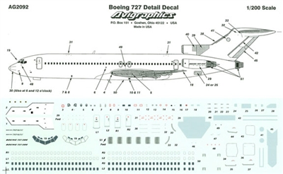 1:200 Windows & Details, Boeing 727's