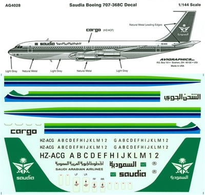 1:144 Saudia Boeing 707-320C