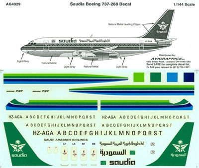 1:144 Saudia Boeing 737-200