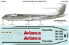 1:144 Avianca Columbia Boeing 707-320B