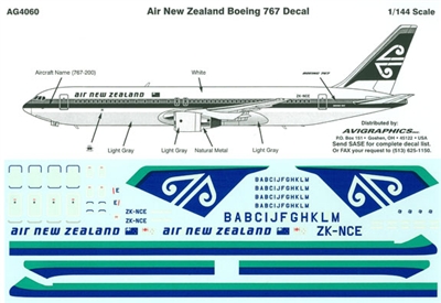 1:144 Air New Zealand Boeing 767-200/300