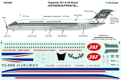 1:144 JAT Yugoslav Airlines Douglas DC-9-30