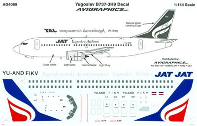 1:144 JAT Yugoslav Airlines  Boeing 737-300