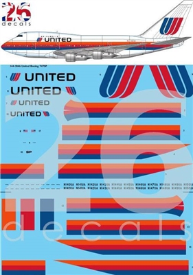 1:144 Boeing 747SP kit, with 26 Decal Laser Print Decal