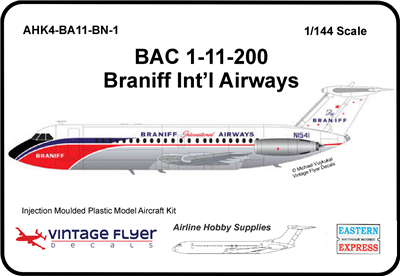 1:144 BAC 1-11-200, Braniff International Airways (delivery cs)