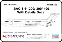 1:144 BAC 1-11-200/-300/-400, with Details Decal