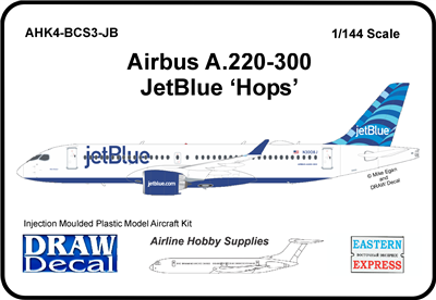 1:144 Airbus A.220-300, JetBlue 'Hops'