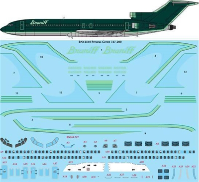 1:144 Ultra ' Perseus Green' Boeing 727-200