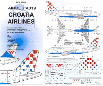 1:144 Croatia Airlines Airbus A.319