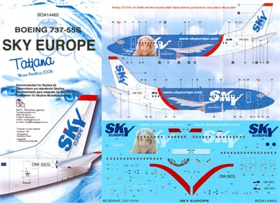 1:144 Sky Europe 'Tatjana Batinic' Boeing 737-500