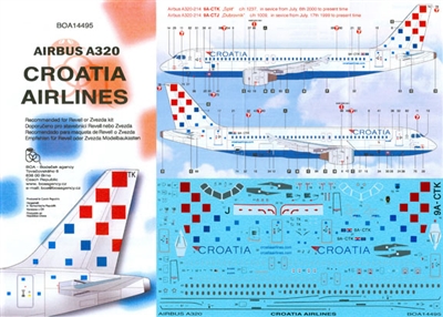 1:144 Croatia Airlines Airbus A.320