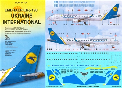 1:144 Ukraine International Embraer ERJ-190