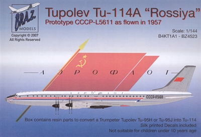 1:144 Tupolev 114 Conversion, Aeroflot Prototype